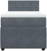 vidaXL Boxspringbett mit Matratze Dunkelgrau 90x200 cm Samt 3287651 Bild 4