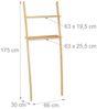 Relaxdays Waschmaschinenregal, Bambus natur, 66 x 30 x 175 cm Bild 4
