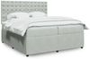 vidaXL Boxspringbett mit Matratze Hellgrau 200x200 cm Samt 3292442 Bild 1