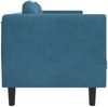 vidaXL Sofa mit Kissen 2-Sitzer Blau Samt 372640 Bild 5