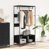 vidaXL Kleiderständer Schwarz 90x50x180 cm Holzwerkstoff 848669 Bild 3