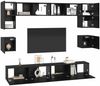 vidaXL TV-Schrankset 8 pcs Schwarz Eichen-Optik Holzwerkstoff 3393322 Bild 3