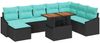 vidaXL Garten Essgruppe mit Kissen 9 pcs Schwarz und Teal 3349878 Bild 2