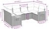 vidaXL 6-tlg. Garten-Sofagarnitur mit Kissen Grau Poly Rattan 3259505 Bild 3