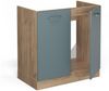 Spülenunterschrank R-Line Blau-Grau 80 cm AP Marmor Vicco Bild 4