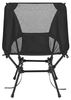 SONGMICS Faltbarer Outdoor Stuhl, höhenverstellbarer Campingstuhl mit Stahlrahmen, 2 Seitentaschen, für Reisen, schwarz Bild 4