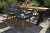 massiver Norwich Teak Echtholz Gartentisch 200x90 cm plus 6 bequeme Gartensessel Albenga Bild 4