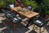 massiver Norwich Teak Echtholz Gartentisch 200x90 cm plus 6 bequeme Gartensessel Albenga Bild 5