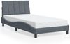 vidaXL Bettgestell mit LED ohne Matratze "Hanko" Dunkelgrau 100x200 cm Samt 3213764 Bild 5