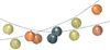 Lumineo LED-Lichterkette, Solar, Lampions Nylon, Bunt, Warmweiß, 4,5m Bild 4
