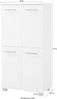 Schildmeyer Highboard 119938 Isola, 60x32. 5x117 cm, weiß Bild 3
