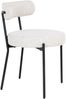 House Nordic Esszimmerstuhl, Bouclé, weiß, schwarze Beine, HN1270 - 2er set Bild 3