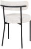 House Nordic Esszimmerstuhl, Bouclé, weiß, schwarze Beine, HN1270 - 2er set Bild 4