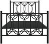 vidaXL Bettgestell mit Kopf- und Fußteil Metall Schwarz 75x190 cm 376136 Bild 4