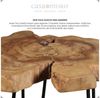 Casa Moro Beistelltisch Tisch rund 60 cm Pflanzenständer Ablagetisch Couchtisch Massivholz, Tischplatte aus massivem Teak-Stammring Bild 4