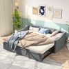 Gdood Polsterbett Daybett Tagesbett Ausziehbett (1 tlg), Schlafsofa, Mit Unterbett, 90x200 cm/180x200 cm, Lattenrost, Samt Bild 5