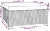 vidaXL Gartenhocker mit Kissen Grau 70x70x30 cm Poly Rattan 317569 Bild 5