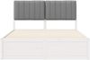 vidaXL Bettgestell mit gepolstertem Kopfteil Hellgrau 140 x 190 cm 3398238 Bild 5