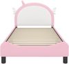 vidaXL Kinderbettgestell mit Kopfteil Rosa 90 x 200 cm PU 42011233 Bild 5