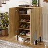 Flurschrank 60x32x94 cm - Kompakter Schuhschrank in Holzoptik Bild 4