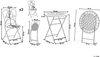 Bistro Set TRIESTE Metall Helles Beige Bild 2