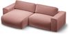 Micadoni Ecksofa Victor 3-Sitzer Links Samt Rosa Bild 3