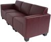 Modular 3-Sitzer Sofa Couch Lyon, Kunstleder ~ rot-braun Bild 4