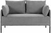 Couch BERND 2-Sitzer Stoff - 131 x 79 x 79 cm, Stoff, Hellgrau | Sofa Loungesofa für Wohnzimmer Schlafzimmer Leseecke Bild 4