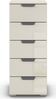 rauch Aditio Box, Kommode, 5 Schubladen, mit Glasfront, mit Softclose-Funktion, Farbe Beige, BxHxT 40x100x42cm Bild 2