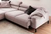 KAWOLA Sofa DELIA Ecksofa Cord rosa mit motorischem Sitzvorzug Recamiere links 74 x 219 x 276 cm Bild 2
