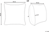 Kissen 2er Set Geometrisches Muster HOYA Baumwolle 45 x 45 cm Grau Bild 2