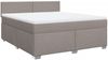 vidaXL Boxspringbett mit Matratze Taupe 180x200 cm Stoff 3288264 Bild 3