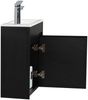 Badplaats Gäste-WC Waschtisch Set Sinta 40x22 cm Schwarz Holz - Badmöbel Set mit Waschbecken und Unterschrank, Vormontiert und mit Soft-Close Bild 3