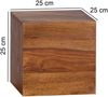4er Set Wandregale MUMBAI Massivholz Sheesham Holzregal Landhaus-Stil Hängeregal 25cm und 20cm Echt-Holz Wandboard Bild 4