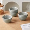 JIWOO Schüssel 6er Ø11,7cm, Müslischale Eisschale FrühstückSchale Dessertschale, Keramik, (Schaleset, 6-tlg), Bowl, Hochwertiges Schalen Grau Schale Mikrowellenofen Spülmaschine Bild 3