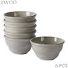 JIWOO Schüssel 6er Ø11,7cm, Müslischale Eisschale FrühstückSchale Dessertschale, Keramik, (Schaleset, 6-tlg), Bowl, Hochwertiges Schalen Grau Schale Mikrowellenofen Spülmaschine Bild 5
