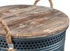 Kobolo Wäschekorb Aufbewahrungsbox LOFT ANTHRAZIT aus Metall und Holz (Stück, 1 St, mit Deckel und Griffen), Gr. L 40 x 52 cm Bild 3