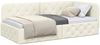 vidaXL Eckbettgestell Creme 90 x 200 cm Samt 42016540 Bild 3