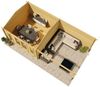 Alpholz Gartenhaus Freiburg Gartenhaus aus Holz in Pinie Holzhaus mit 44 mm Wandstärke inklusive Terrasse Blockbohlenhaus mit Montagematerial Bild 2