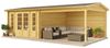 Alpholz Gartenhaus Freiburg Gartenhaus aus Holz in Pinie Holzhaus mit 44 mm Wandstärke inklusive Terrasse Blockbohlenhaus mit Montagematerial Bild 3