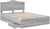 vidaXL Bettrahmen Graues Sonoma 140 x 200 cm Ingenieurs Holz 3413413 Bild 5