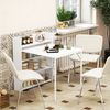 HOMCOM Klapptisch Klappbar Esstisch mit 4-stufigen Regalen für 3 Personen (Esszimmertisch, 1-St, Küchentisch), für kleine Räume, Küche, Esszimmer, 78,5 x 91 x 93 cm, Weiß Bild 5