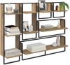vidaXL Wandregal-Set mit Regal 6 pcs Artisan-Eiche 100 x 25 x 30 cm 882848 Bild 3