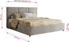 Premium Polsterbett LERIO CLASSIC 180 x 200 cm mit Stauraum, gepolstertem Kopfteil, Gasdruckfedern & Lattenrost - Modernes Design, Inkl. Lattenrost Multipocket Matratze - Hellgrau Velvet - ELORI LUX Bild 4