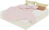 Modern Minimalist Bed Frame, 160*200 cm, Beige, Dutch Velvet Material, Equipped with Gas Lift Pistons, Modern Style Bedroom Furniture, Excluding Headboard and Mattress. Bild 4