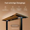 Desktronic HomePro Elektrisch höhenverstellbarer Schreibtisch 120x60cm Schwarz/Eiche mit Memory-Funktion, Anti-Kollisions Technologie, USB-A und USB-C-Ladeanschlüssen Bild 3