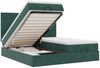 vidaXL Ottoman-Bett mit Matratzen & LEDs Dunkelgrün 160x200 cm Samt 3314600 Bild 2