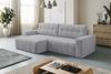 Selsey 'Maillo' Ecksofa mit Schlaffunktion & Bettkasten, Cord, Universal, Hellgrau Bild 2