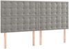 vidaXL Boxspringbett mit Matratze Hellgrau 160x200 cm Samt 3138091 Bild 5