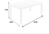 Dmora Außentisch Askia, rechteckiges Esszimmerregal, Mehrzweck-Gartentisch, 100 % Made in Italy, 150 x 90 x 72 cm, Weiß Bild 3